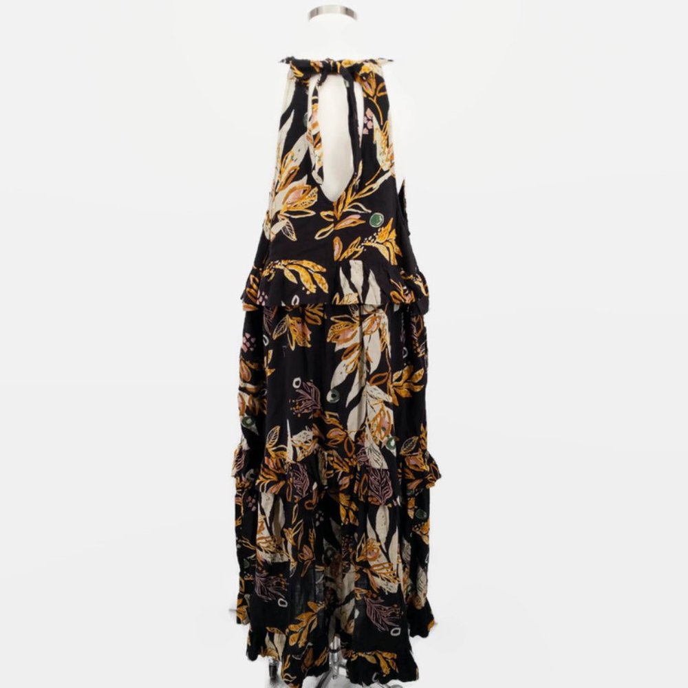 Free Peole Black Anita High/Low Floral Layer Dress - Picture 6 of 8
